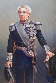 Edmund Lyons, Baron Lyons, Lord Admiral, 1790-1858, British Admiral. Painted by DJPound after a