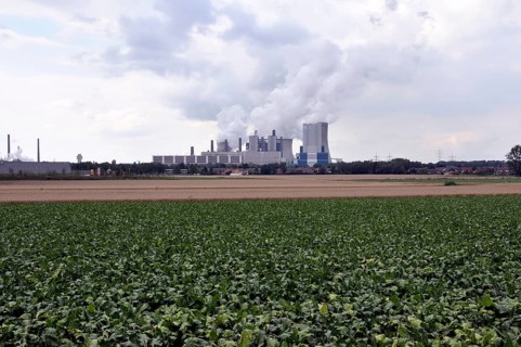 Niederaußem power plant, a base-load power plant operated by RWE PowerAG using lignite in