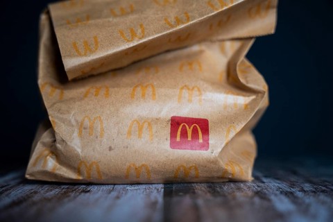 A take away pack of a McDonald's burger on October 26, 2024 in Guwahati, India. McDonald's recent