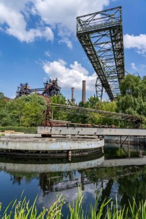 Duisburg North Landscape Park, circular clarifier, crocodile crane, blast furnaces, North