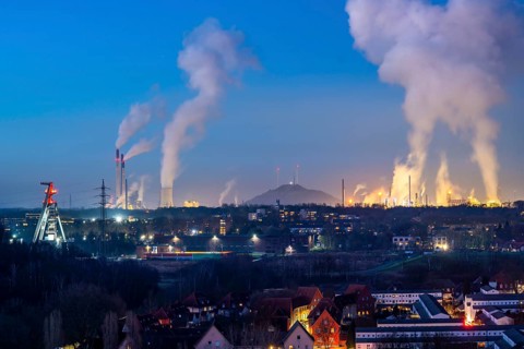UNIPER coal-fired power plant Gelsenkirchen-Scholven, power plant units and cooling towers,