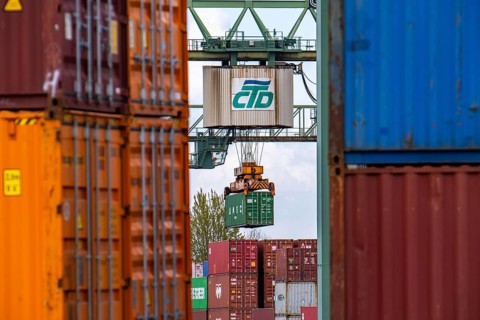 Port of Dortmund, Container Terminal Dortmund CTD, trimodal terminal, transport by rail, road and