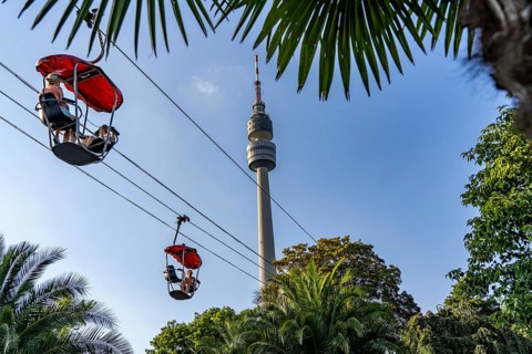Westfalenpark, with 70 hectares, one of the largest inner-city parks in Europe, chairlift,