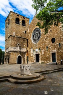 Cathedral of San Giusto with bell tower, Colle di San Giusto, Trieste, harbour town on the