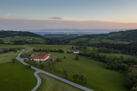 Sunrise Ahornleiten, near St. Georgen an der Leys, Texingtal, Mostviertel, Lower Austria, Austria,