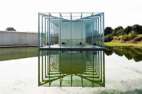 Art Museum and Langen Foundation, architect Tadao Ando, near Neuss, North Rhine-Westphalia,