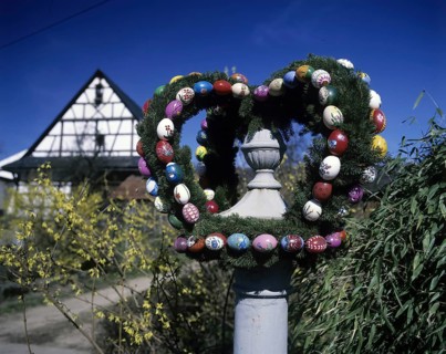 Easter custom, Easter fountain in Franconian Switzerland, detail