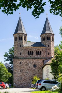 Benedictine monastery Bursfeld on the Weser near Hannoversch Münden. Bursfelde Monastery is a