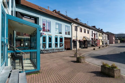 Closed brothels, Puff-Strasse in Essen, Stahlstrasse, Effects of the coronavirus pandemic in