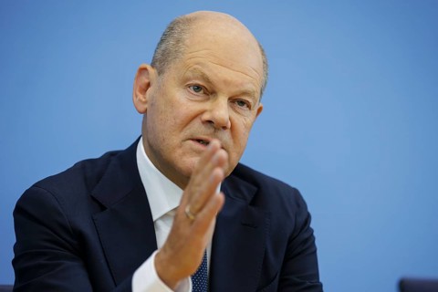Olaf Scholz (SPD), Federal Chancellor, presents the 2025 budget at the BPK. Berlin, 05.07.2024.