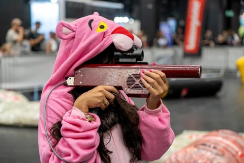Gamescom, the world's largest trade fair for video and computer games, Lasergame, in Cologne,