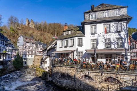 Monschau, Old Town, Eifel, River Rur, North Rhine-Westphalia, Germany, Europe