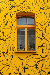 The Banana House, designed by banana artist, Thomas Baumgärtel, Karlstraße, harbour district