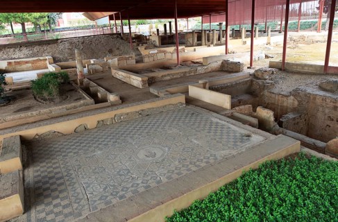 Casa del Mitreo Roman villa site, Merida, Extremadura, Spain, Europe