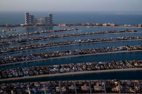 View of Hotel Atlantis The Royal, Palm Jumeirah, Dubai, United Arab Emirates, VAR from The View At
