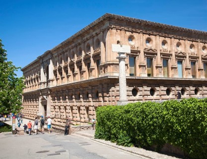 Palacio de Carlos V, Palace of King Charles the Fifth, the Alhambra complex, Granada, Spain, Europe