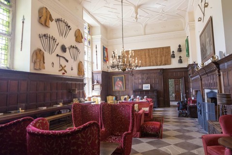 Great Hall inside Littlecote House Hotel, Hungerford, Berkshire, England, UK