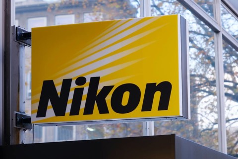 Nikon, facade with sign and logo, Essen, Ruhr area, North Rhine-Westphalia, Germany, Europe