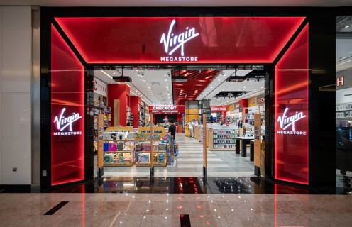Interior, Brand Store VIRGIN Megastore, Logo, Nakheel Luxury Shopping Mall, Luxury Shopping Centre