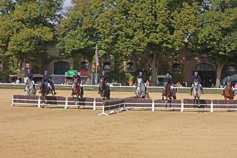 Warendorf State Stud, stallion parade, jumping quadrille
