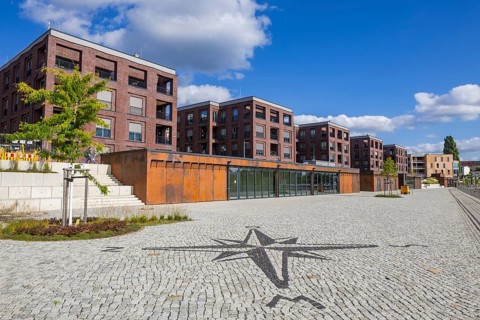 New development area Hafen City, on the site of the old neustädter Elbhafen harbour, Wohnungsbau