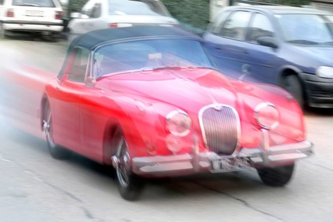 Oldtimer, Jaguar MK II, red, red, convertible, Jaguar XK, Federal Republic of Germany
