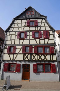 Half-timbered house, Bensheim, Hessische Bergstrasse, Hesse, Germany, Europe