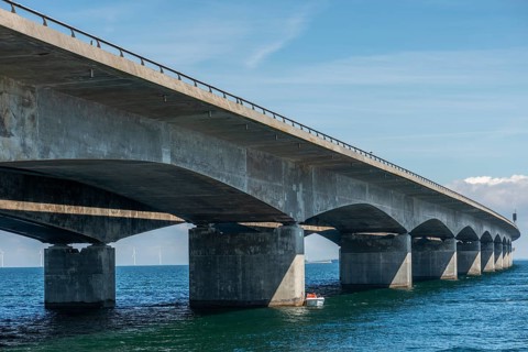 Storebæltsbro Nyborg, Sund Bridge Fyn-Sjælland, Fyn-Sealand, railway and motorway bridge, Great