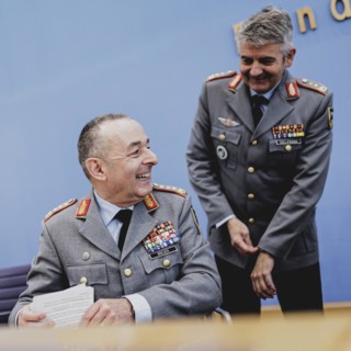 (L-R) General Carsten Breuer, Inspector General of the Bundeswehr, and Lieutenant General Alexander