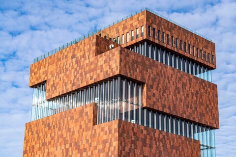 The MAS, Museum aan de Stroom, Museum am Strom, Bonapartdok, harbour basin, old harbour district,