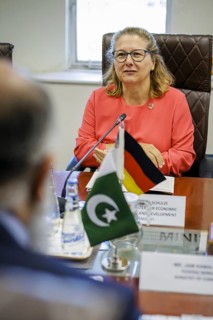 Svenja Schulze (SPD), Federal Minister for Economic Cooperation and Development, meets the Minister