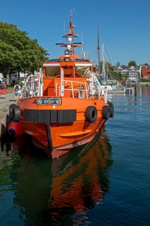 Pilot boat, harbour, Laboe, Schleswig-Holstein, Germany, Europe