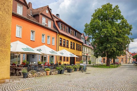Neumarkt in Rudolstadt, Thuringia, Germany, Europe