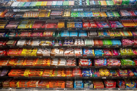 Romulus, Michigan USA, 27 August 2024, Candy was on sale as Sheetz opened its first Michigan gas