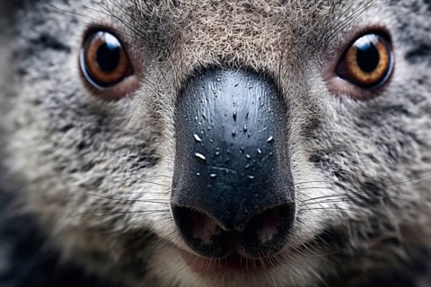 Close up of face of Koala bear. KI generiert, generiert AI generated