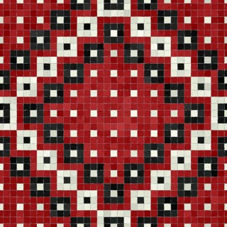 Mosaic tiles background, seamless vector pattern