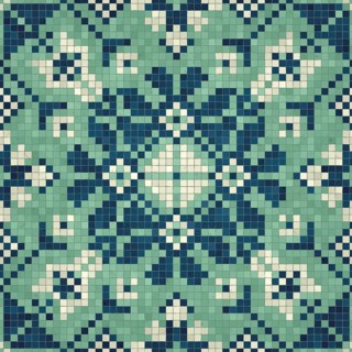 Mosaic tiles background, seamless vector pattern