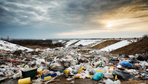 Symbolism, large landfill, AI-generated, AI-generated, AI generated