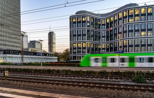 The headquarters of the logistics service provider DB Schenker AG, on Kruppstrasse, at Essen's main