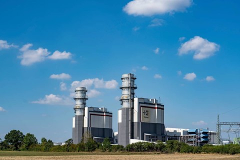 Trianel Hamm-Uentrop combined-cycle gas and steam power plant, two power plant units, each with an
