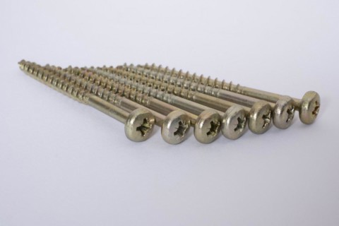 Phillips screws on a white background, wood screws
