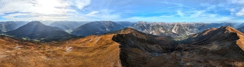DefaultMountain ridge of the Venet, mountain panorama of the Parzinn group of the Lechtal Alps,