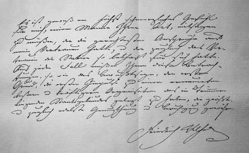 Conclusion of the handwritten letter from King Frederick William III to Minister Baron von Stein