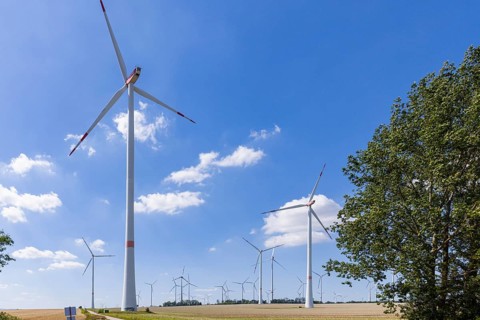 Hochheim wind farm, Wangenheim, Thuringia, Germany, Europe