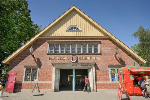 Oskar-Helene-Heim underground station, Clayallee, Dahlem, Steglitz-Zehlendorf, Berlin, Germany,