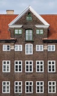 Historic building, Christianshavn Canal, Christianshavn, Copenhagen, Denmark, Europe