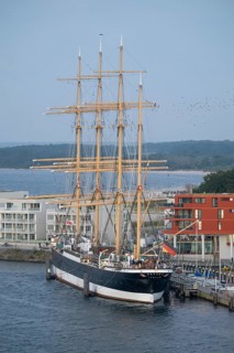 Four-masted barque Passat, Travemünde estuary, Baltic Sea spa Travemünde, Bay of Lübeck, Lübeck,