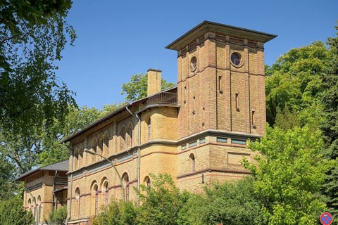 Old company building at Schlachtensee S-Bahn station, Altvaterweg, Zehlendorf, Steglitz-Zehlendorf