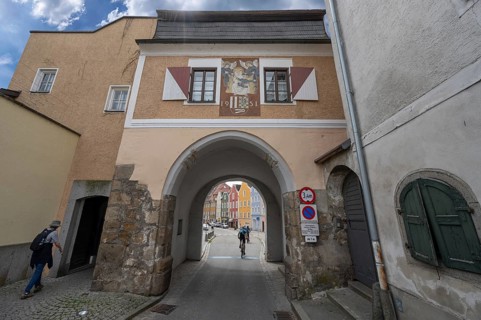 Historic town gate, Schärding, Lower Austria, Austria, Europe