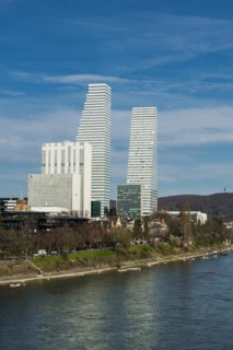 Roche Towers, architects Herzog and de Meuron, Basel, Canton of Basel-Stadt, Switzerland, Europe